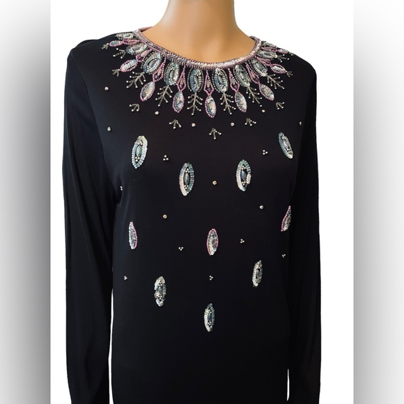 Terence Nolder for Quorum Vintage 70s Rare Beaded Sequin Formal Luxury Dress - Picture 2 of 8